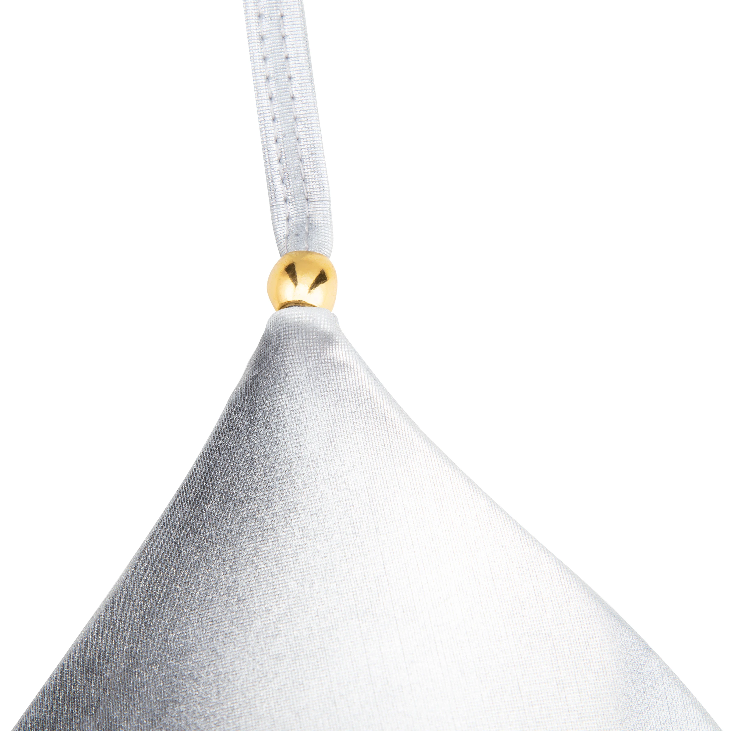 Ibiza Silver Push Up Top Bikini With Gold Beads