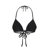 Sicily Bikini Top In Black With Gold Laces