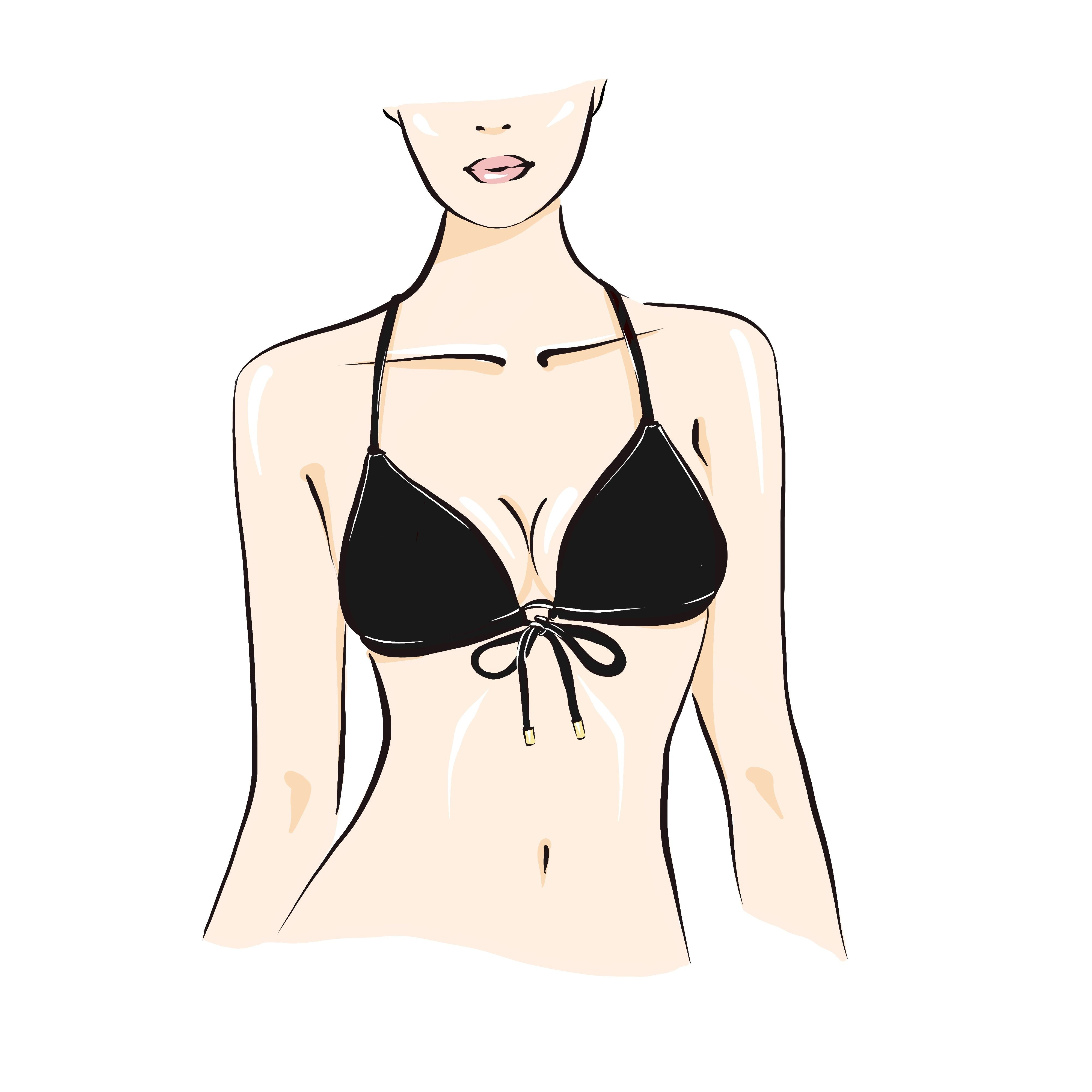 Sicily Bikini Top In Black With Gold Laces