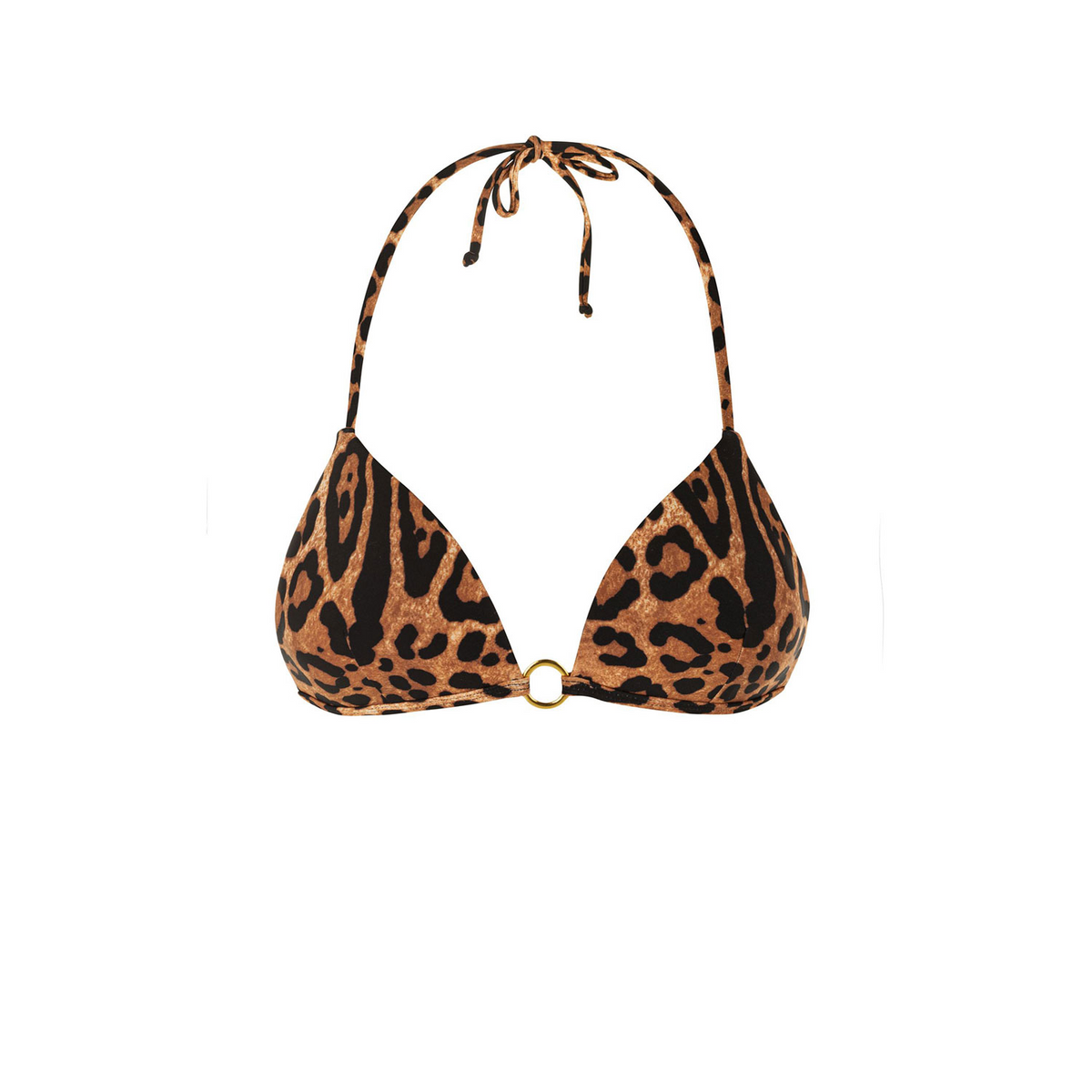 Leopard Print Gold Chain Embellished High Rise Bikini -  Canada